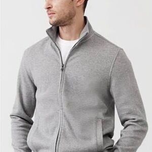 Banana Republic Men's Zip-Up Gray Sweater